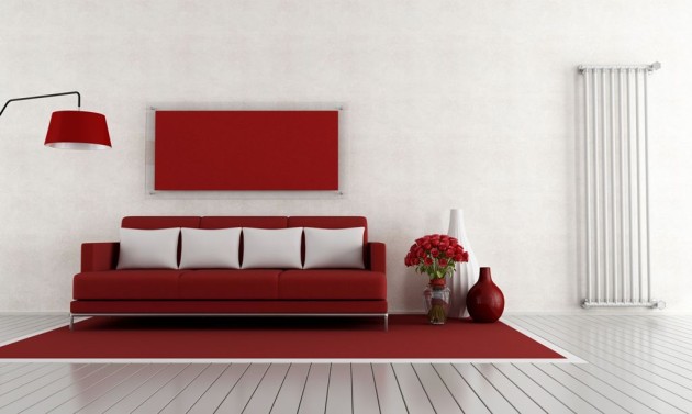 עיצוב הבית בצבע אדום