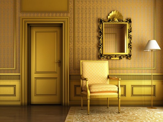 עיצוב הבית בצבע זהב